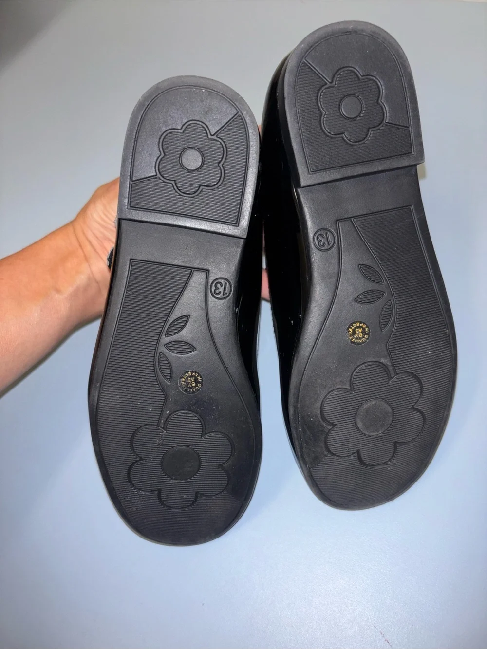 Christie & Hill Kids Black Patent Double-Strap Mary Jane Dress Shoes. New no box